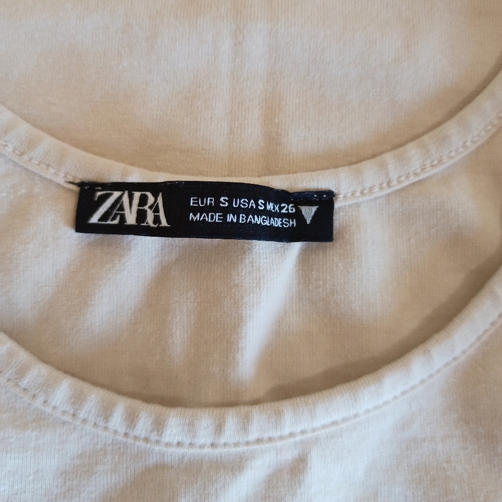 Zara Women's Beige Cropped Tank Top - Picture 14 of 16